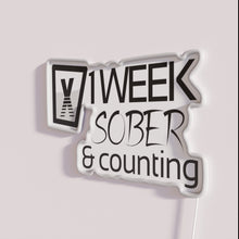 Load image into Gallery viewer, Motivational One Week Sobriety Anniversary Neon Sign for Personal Growth Journey