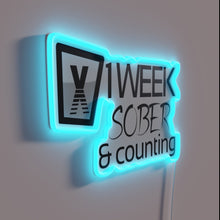 Load image into Gallery viewer, Motivational milestone reminder for one week of sobriety and recovery journey.