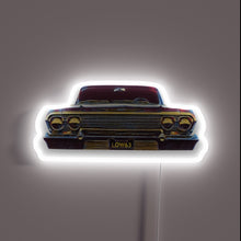 Load image into Gallery viewer, Vintage 1963 Chevrolet Impala Lowrider Neon Sign in RGB colors.