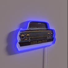 Load image into Gallery viewer, Vintage 1963 Chevrolet Impala Lowrider Neon Sign with RGB Accents