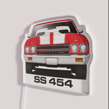 Load image into Gallery viewer, Vintage Car Enthusiast Decor, Retro 70s Style Chevrolet Chevelle Sign