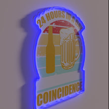 Load image into Gallery viewer, 24 hour time loop coincidence theme neon LED sign art