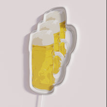 Load image into Gallery viewer, Vibrant RGB LED bar sign with three mugs of beer graphic