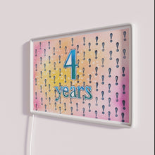 Load image into Gallery viewer, Bright 4-Year Anniversary Celebration Personalized RGB Neon Wall Decoration Sign