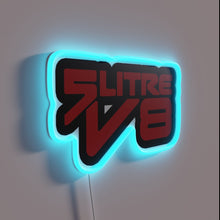 Load image into Gallery viewer, Eye-catching 5 Litre V8 engine powered RGB neon light display.
