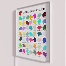 Load image into Gallery viewer, Neon Wall Decor 50 Shades of Sobriety Recovery Motivational Sign