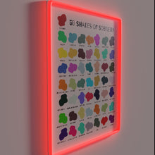 Load image into Gallery viewer, Motivational sobriety support in 50 vibrant shades of hope glow.