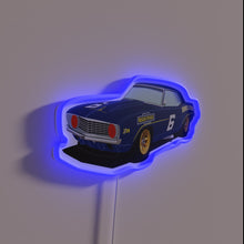 Load image into Gallery viewer, Electric nostalgia: Neon '69 Z28 Trans Am muscle car emblem.