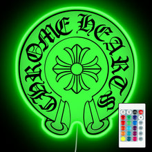 Load image into Gallery viewer, Chrome Hearts RGB print on transparent back neon sign