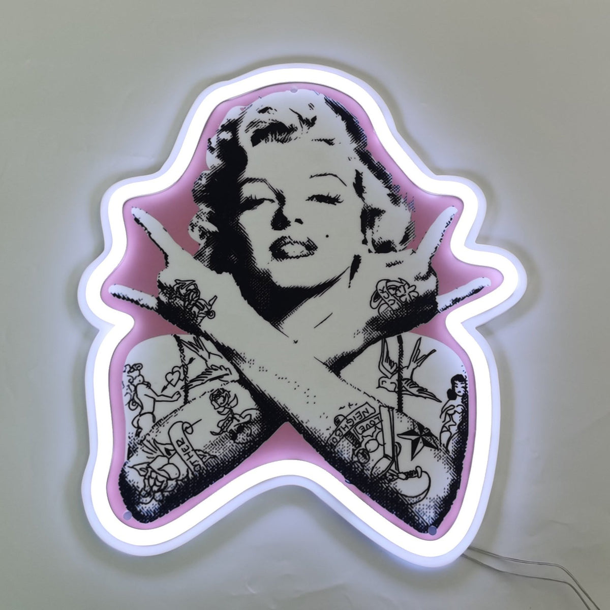NEONETICS ネオンアートパネルマリリンモンロー在庫2025 Marilyn Monroe 額縁付きネオンアート 「4点セット