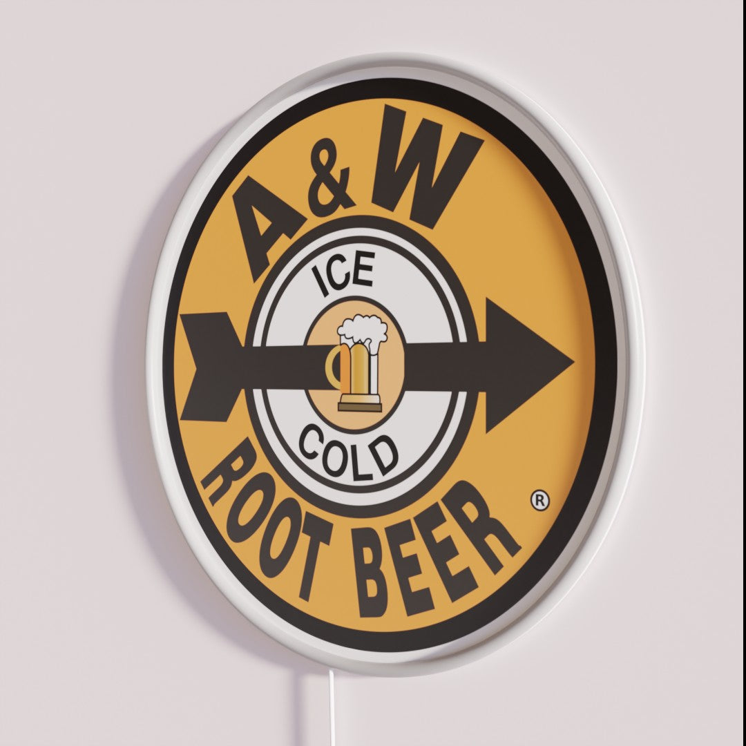A And W Root Beer Vintage Logo Rgb Led Sign – Neon Factory
