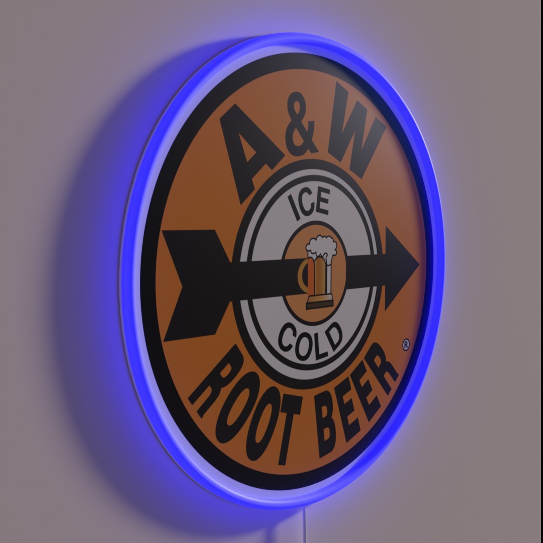 激レア箱付き A&W VINTAGE DESIGNS LED LIGHT BOX A And W Root Beer Vintage Logo Rgb Led Sign – Neon Factory