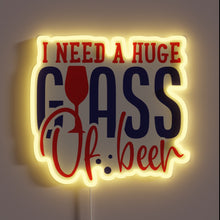 Load image into Gallery viewer, Eye-catching RGB LED Sign: A Giant Glass of Cold Beer