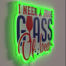 Load image into Gallery viewer, Eye-catching neon bar decor featuring a giant beer glass design