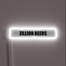 Load image into Gallery viewer, Vibrant RGB neon beer sign with illuminated zillion font display.