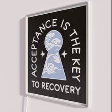 Load image into Gallery viewer, Neon Recovery Sign for AA and NA Meetings Inspiration Motivation