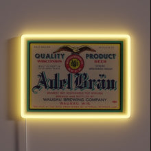 Load image into Gallery viewer, Neon RGB Sign Displaying Icy Colors of German Beer Adel Brau