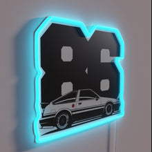 Load image into Gallery viewer, Vintage Toyota AE86 spirit illuminated with vibrant RGB glow effects.