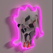 Load image into Gallery viewer, RGB Neon Sign Featuring Aespa's Giselle and Ae Black Mamba Icon.