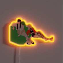 Load image into Gallery viewer, Aespa Group's Giselle and Ae Icons in Colorful Neon Sign.