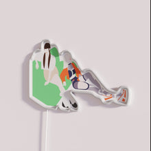 Load image into Gallery viewer, AeSPA Giselle and Ae Girls Iconic Color-Changing Neon Wall Sign