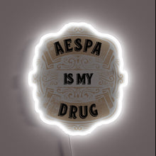 Load image into Gallery viewer, Vibrant AESPA logo RGB neon light home decor accent