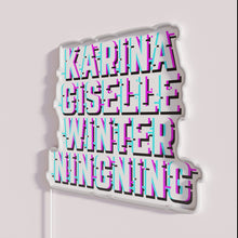 Load image into Gallery viewer, Aespa K-pop Group Members Name LED Neon Sign Art Decoration