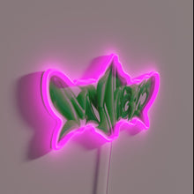 Load image into Gallery viewer, Neon Aespa logo illuminates any room with vibrant green glow
