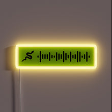 Load image into Gallery viewer, Aespa Spicy Spotify Code RGB Neon Sign Illuminates K-Pop Enthusiasts' Spaces.