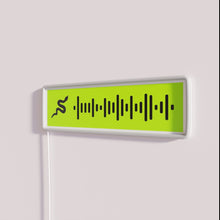 Load image into Gallery viewer, Neon K-Pop inspired Aespa Spicy Spotify Code RGB Wall Decoration Sign.