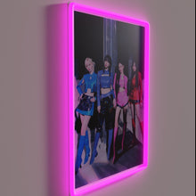 Load image into Gallery viewer, Aespa Supernova logo lit up in vibrant RGB neon glow
