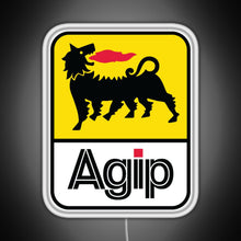 Load image into Gallery viewer, AGIP Lubricants Logo 1968 1998 RGB neon sign white