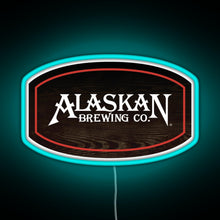 Load image into Gallery viewer, Alaskan Brewing Logo RGB neon sign lightblue