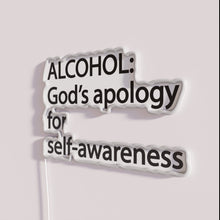 Load image into Gallery viewer, Alcohol as Humanity's Confessional for Self-Awareness Issues in Neon Artwork
