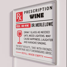 Load image into Gallery viewer, Colorful Neon Bar Decor with Prescription Bottle Shaped Wine Sign