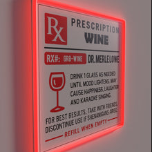 Load image into Gallery viewer, Neon Liquor Prescription Sign with Wine and RGB Color Options