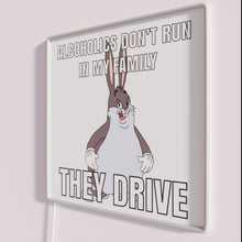 Load image into Gallery viewer, Wholesome Family Motto Neon Sign with Humorous Sobriety Statement Illumination