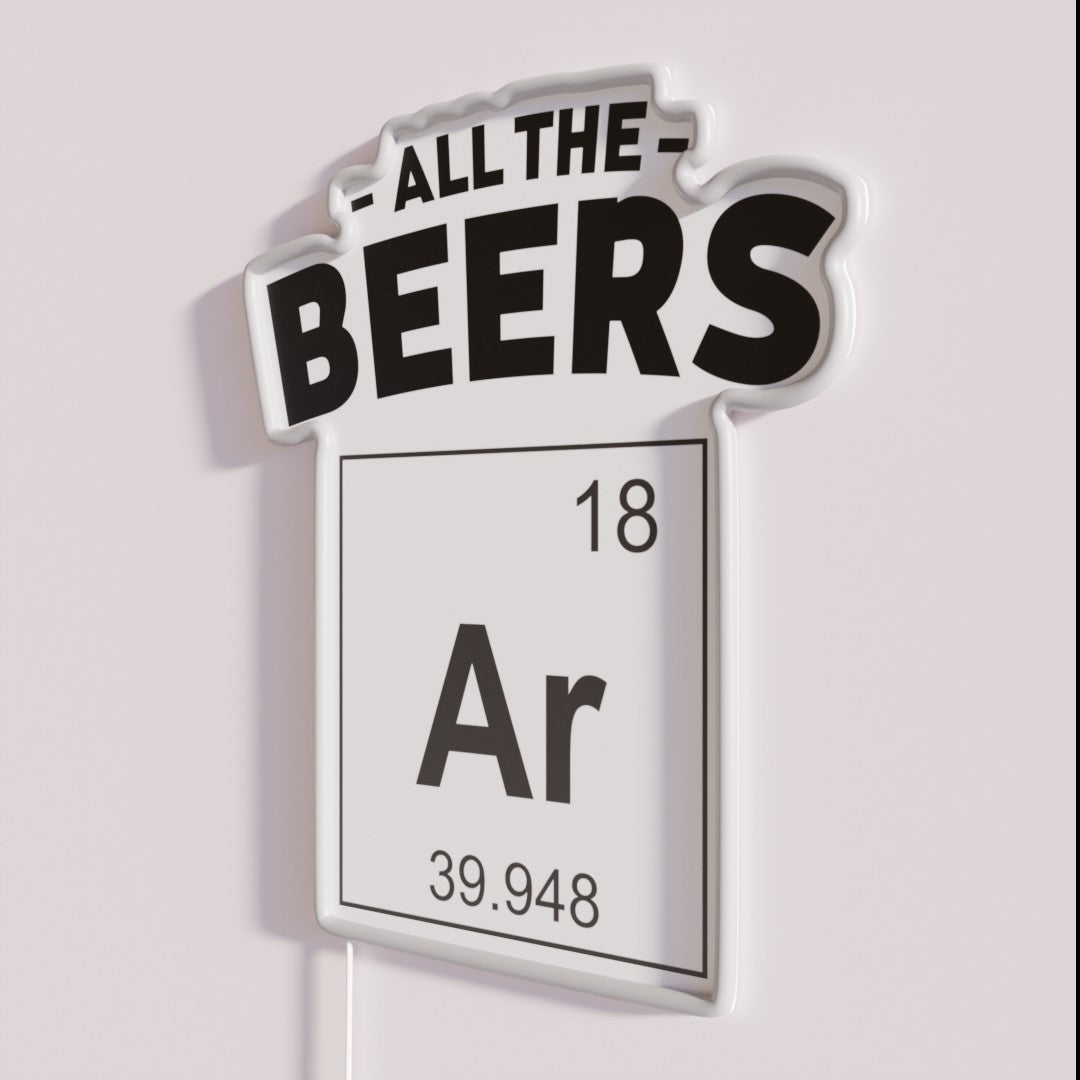 All The Beers Argon Rgb Led Sign – Neon Factory