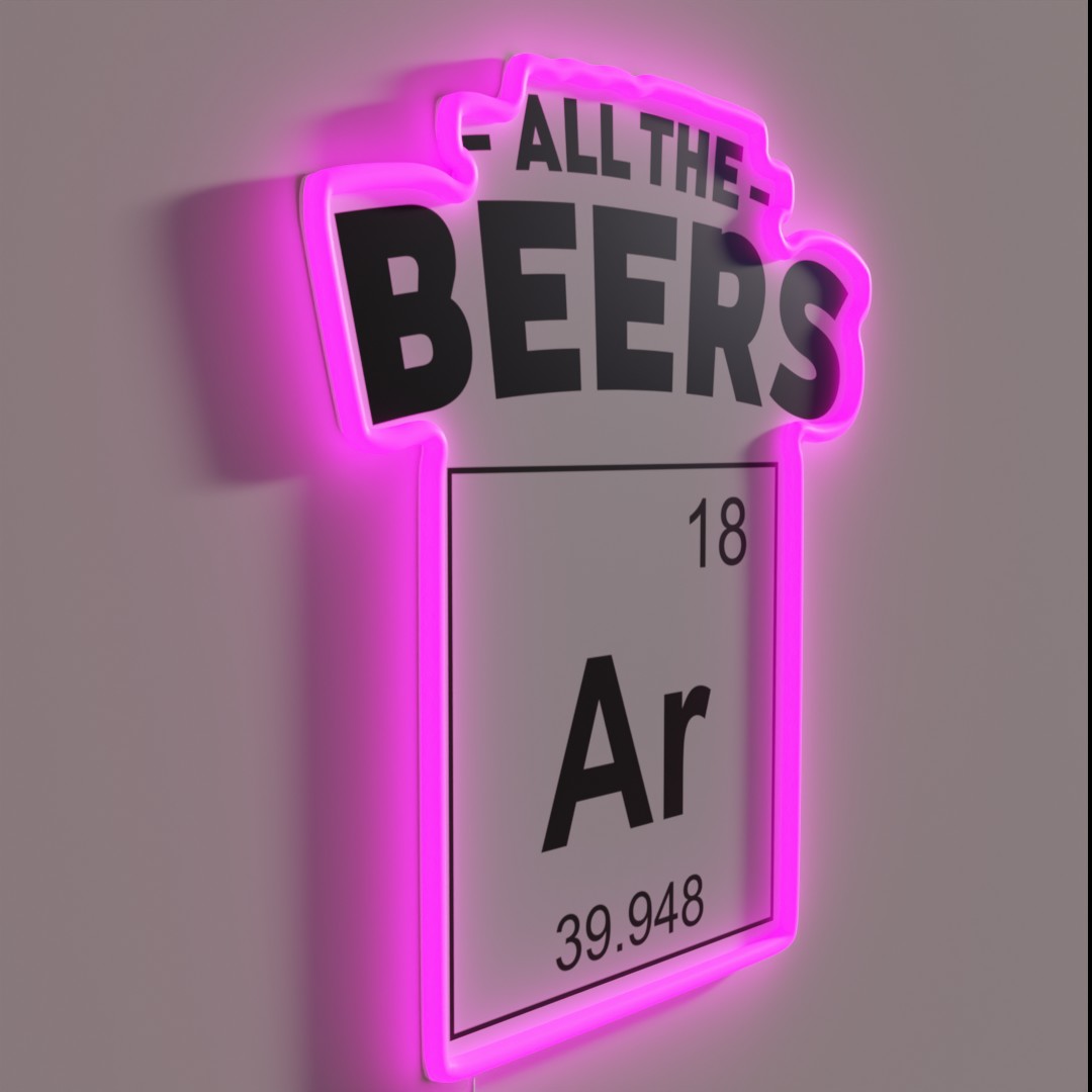 All The Beers Argon Rgb Led Sign – Neon Factory