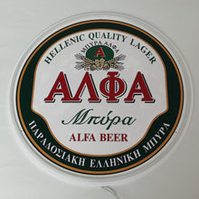 Load image into Gallery viewer, Bright neon sign reading 'Alpha Beer' in bold glowing letters, perfect for adding a vibrant, eye-catching touch to any bar or game room setting