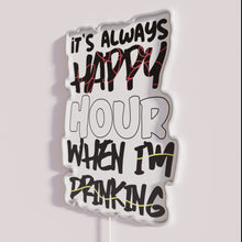 Load image into Gallery viewer, RGB Neon Sign Brightly Illuminates Happy Hour Atmosphere Everywhere Always