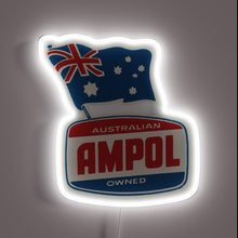 Load image into Gallery viewer, A retro-inspired Australian petrol station logo in vibrant neon hues