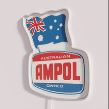 Load image into Gallery viewer, Ampol petrol oil retro vintage logo Australian flag neon signage