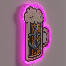 Load image into Gallery viewer, Eye-catching RGB neon bar decoration featuring Anchor Steam Beer logo