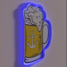 Load image into Gallery viewer, Neon Accent Wall Sign with Bright RGB Colors, Steam Beer Logo
