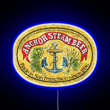 Load image into Gallery viewer, Anchor Steam Beer RGB neon sign blue