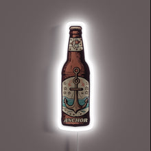 Load image into Gallery viewer, Eye-catching neon sign adds vibrant color to any Anchor Steam bottle.
