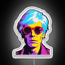Load image into Gallery viewer, Andy Warhol Persona RGB neon sign white