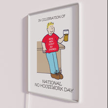 Load image into Gallery viewer, Vibrant RGB Neon Sign Celebrating National No Housework Day on April Seventh