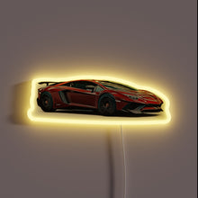 Load image into Gallery viewer, Boldly colored LED light art for Lamborghini enthusiasts' dream garage.
